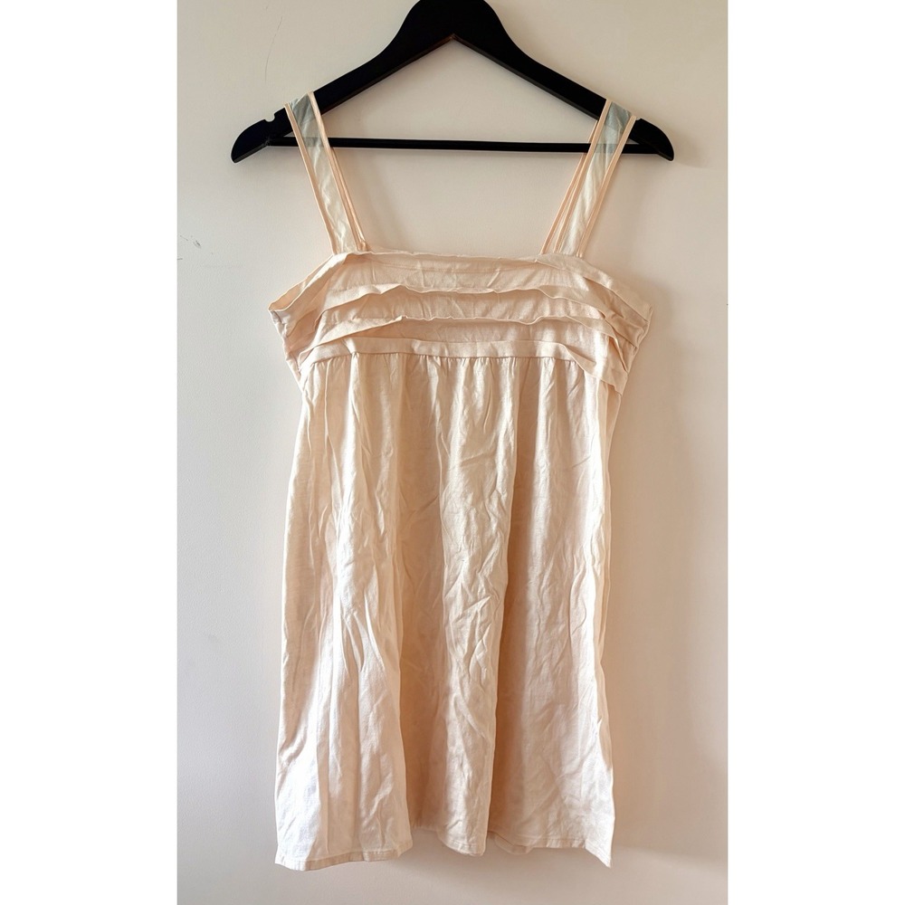 HANRO Of Switzerland Light Peach Sleep Dress Size Small Cotton
